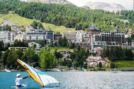 Waiting for the wind in St Moritz